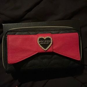 Black and red Betsey Johnson wallet